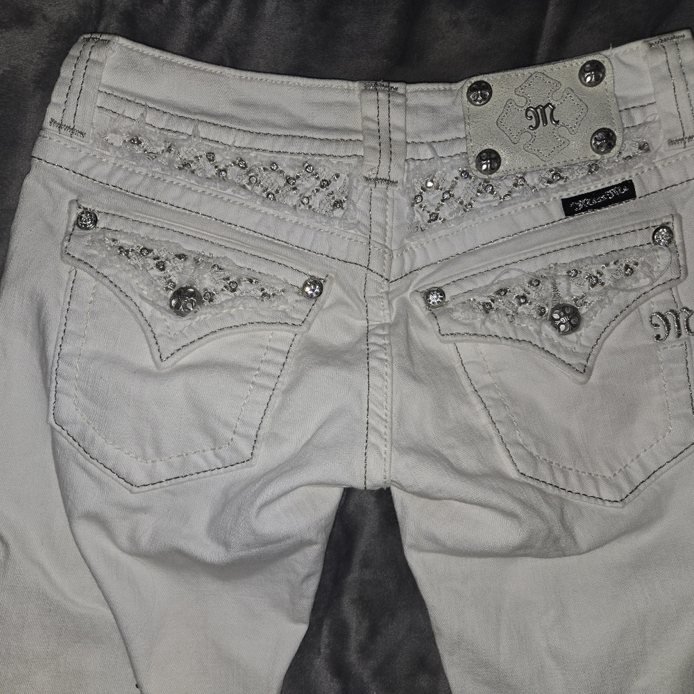 Miss me white boot cut jeans